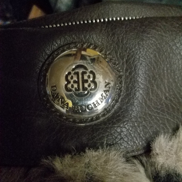 Dana Buchman Hobo Bag Faux Fur leopard print